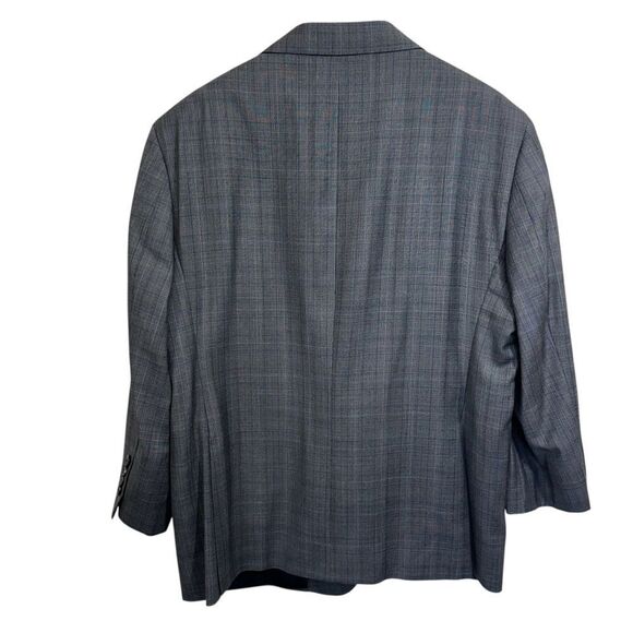 Jos A. Bank Reda Wool RESERVE Blue Grey Glen Check Tailored Fit Sports Coat 46S - Picture 2 of 13